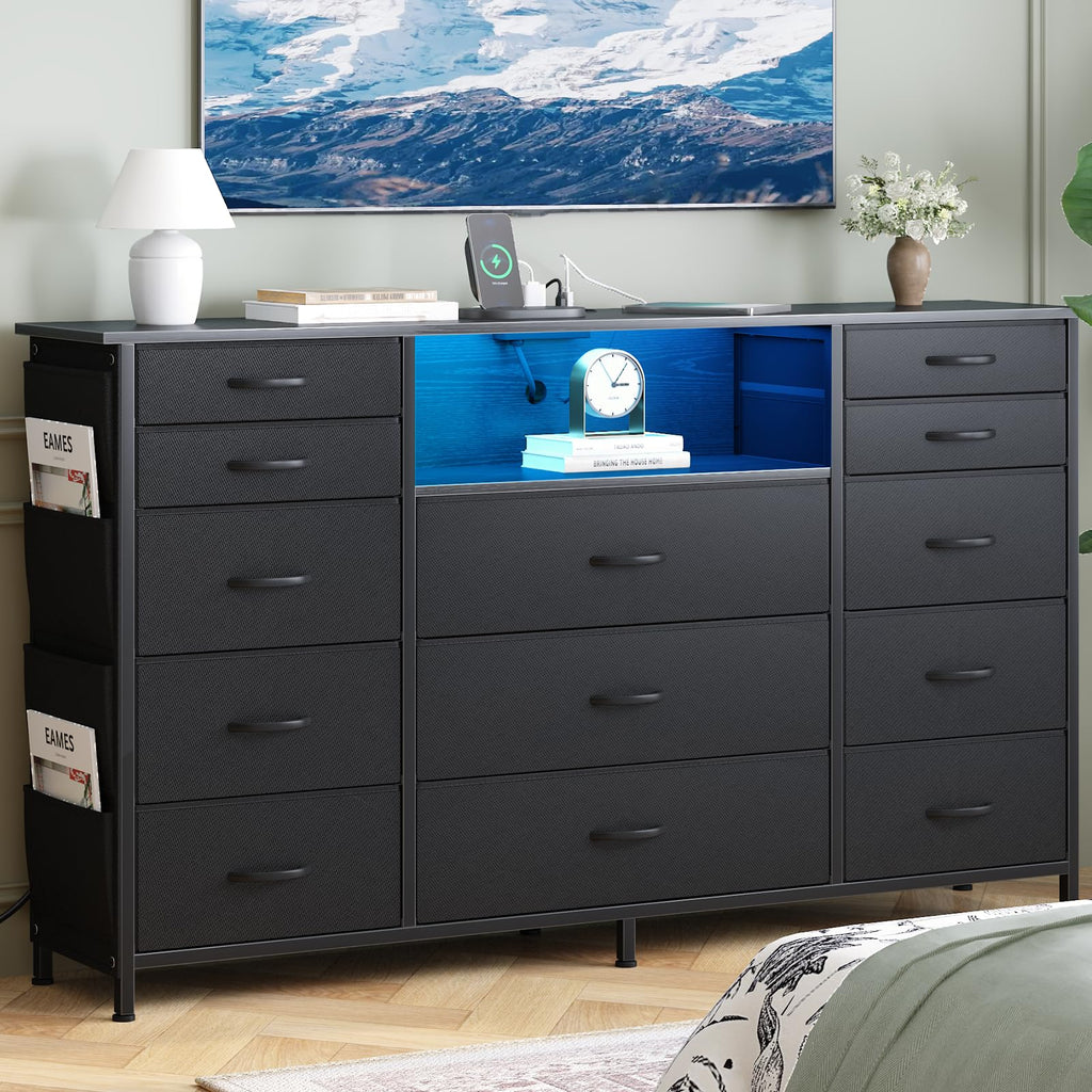 13 Drawer Fabric Dresser M7710
