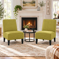 Green Upholstered Accent Chair Set of 2 T590238