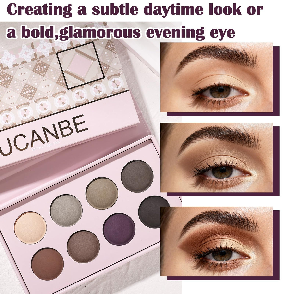 8 Color Nude Smokey Baked Matte Eyeshadow Palette Y72296