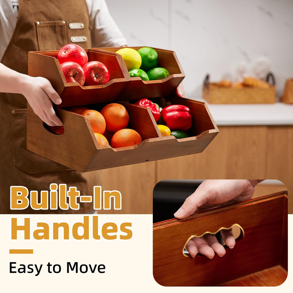 Wood 2-tier Stackable Pantry Organizer W52530