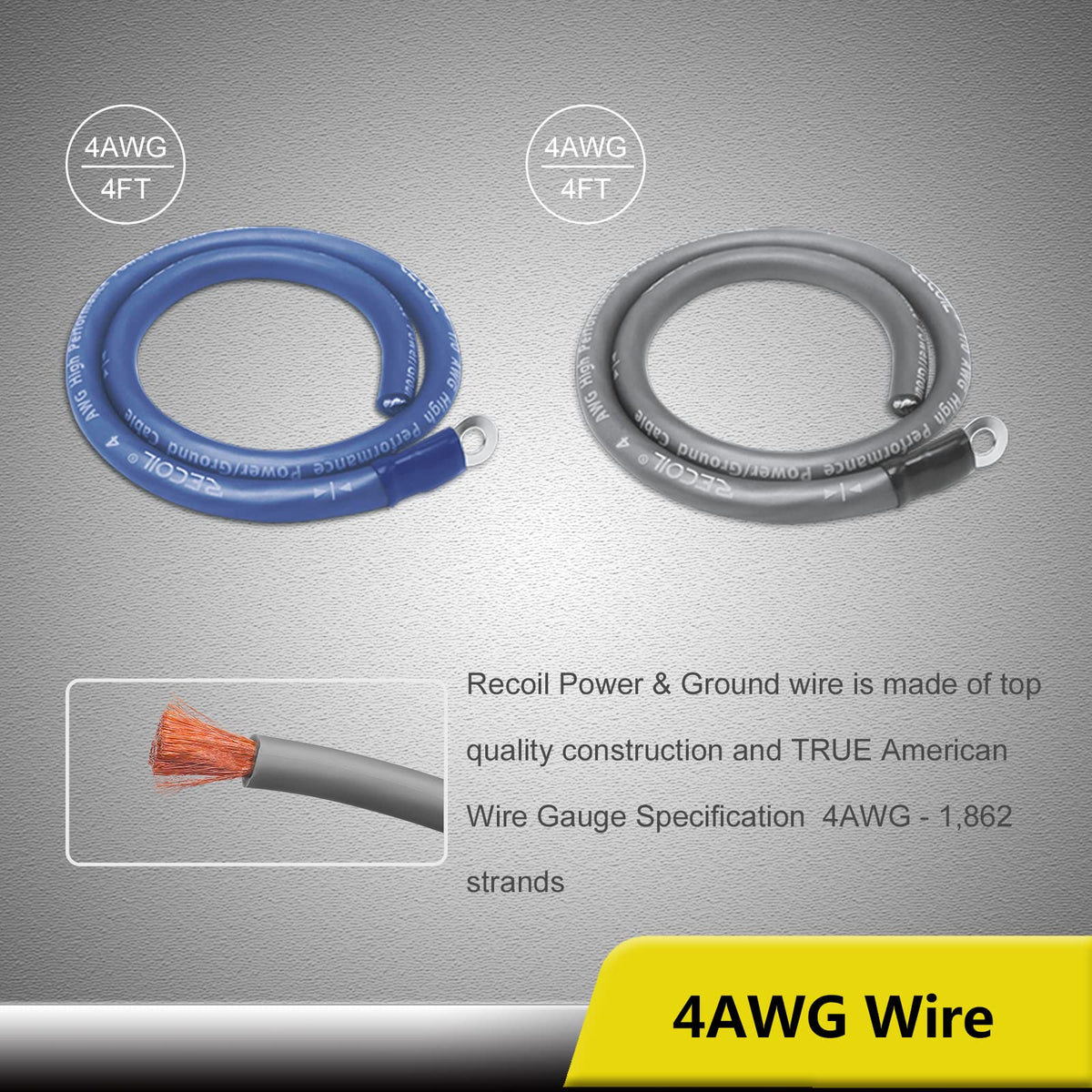 0 Gauge Car Audio Amplifier Wiring Installation Kit V570436
