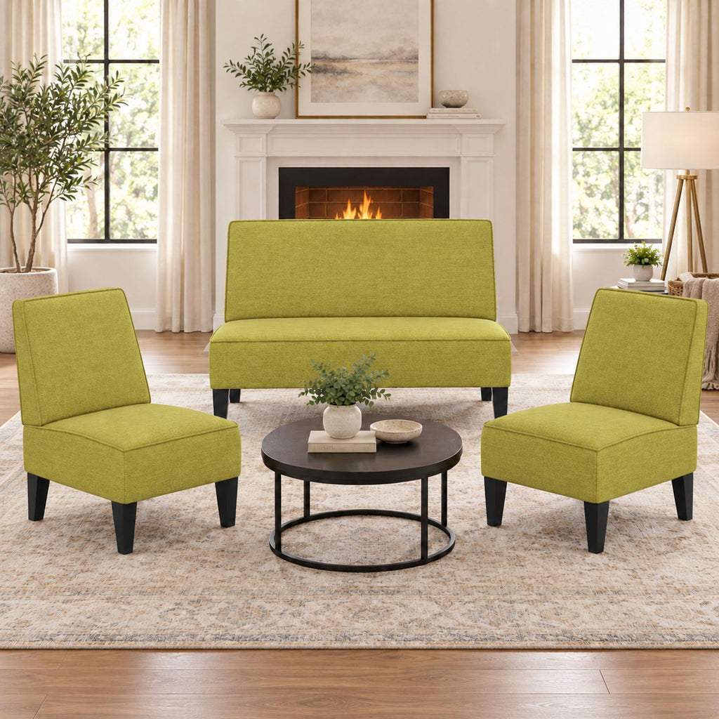 Green Upholstered Accent Chair Set of 2 T590238
