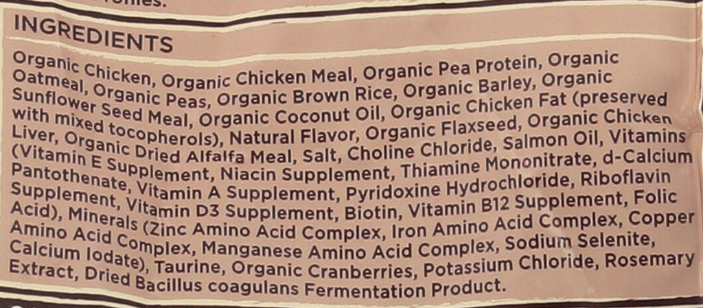 Organic Chicken & Brown Rice Recipe Dry Cat Food 3 lb. Bag W979216