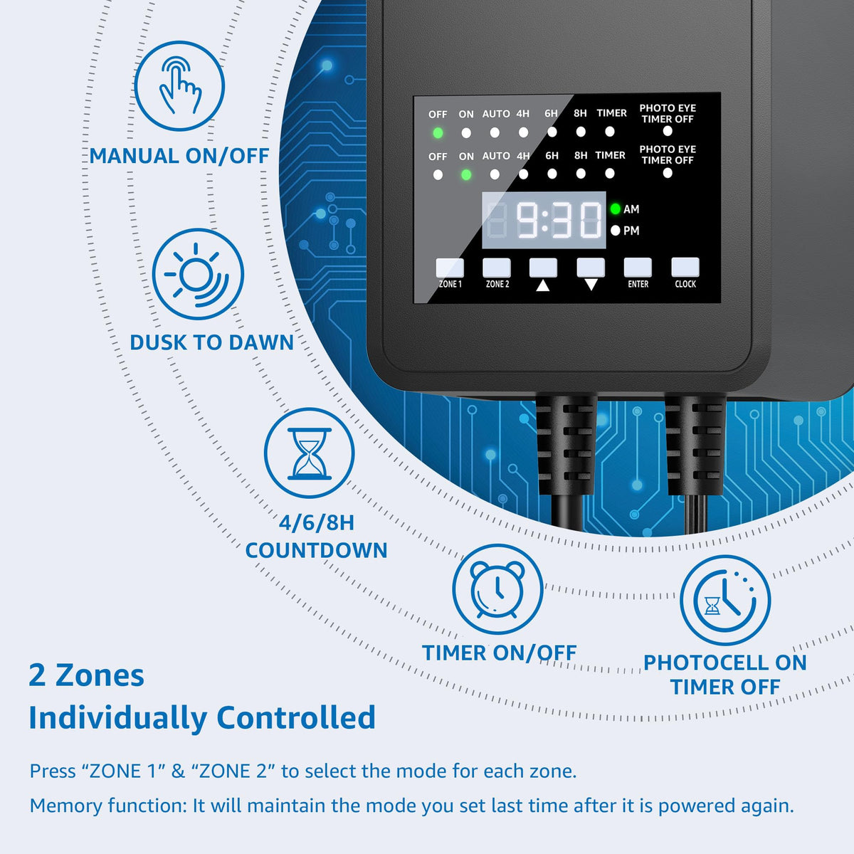 200W Low Voltage Landscape Transformer with 100FT Wire Z19096