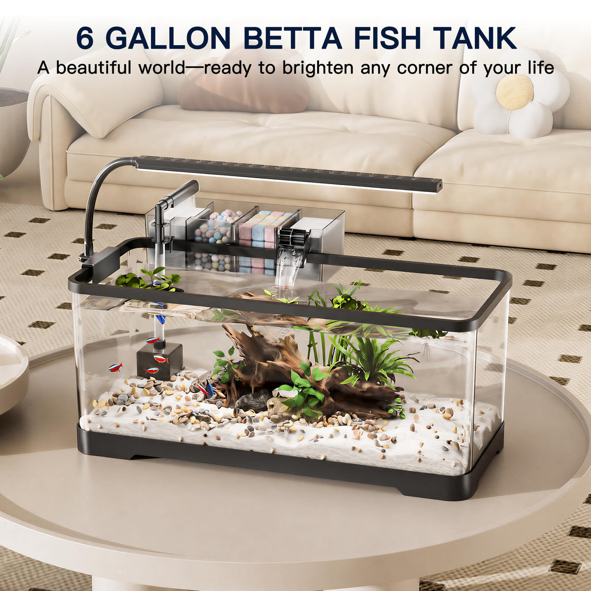 6 Gallon Betta Fish Tank L8065