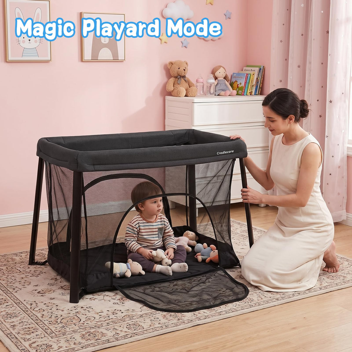 Portable Playpen with Bassinet B4238