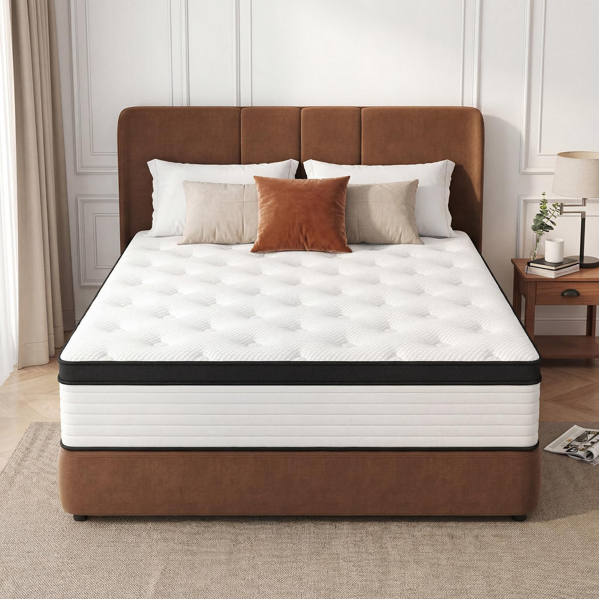 12 Inch Medium Firm Hybrid Memory Foam Mattress L658