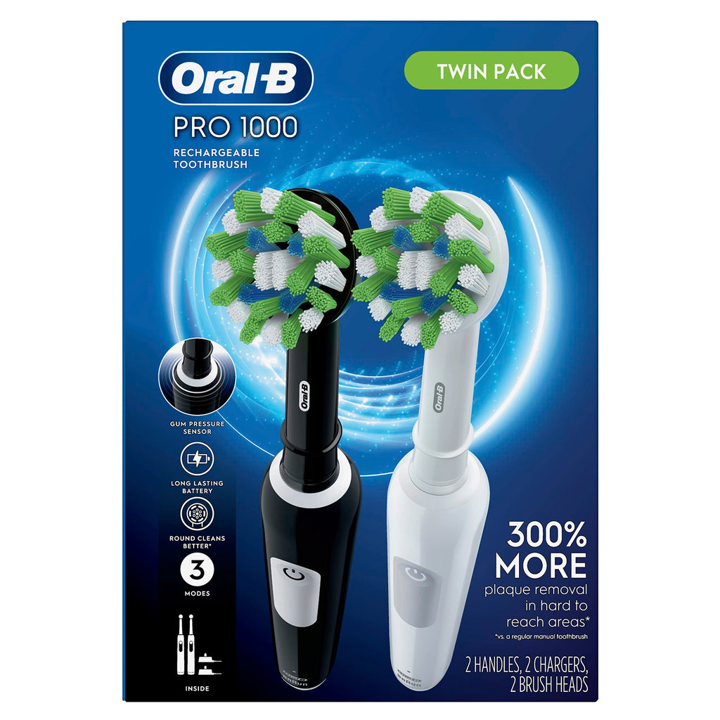 Black and White 2 Count Electric Toothbrush T4946