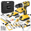 21V Cordless Drill Driver Kit with 2 Batteries & Charger F7684