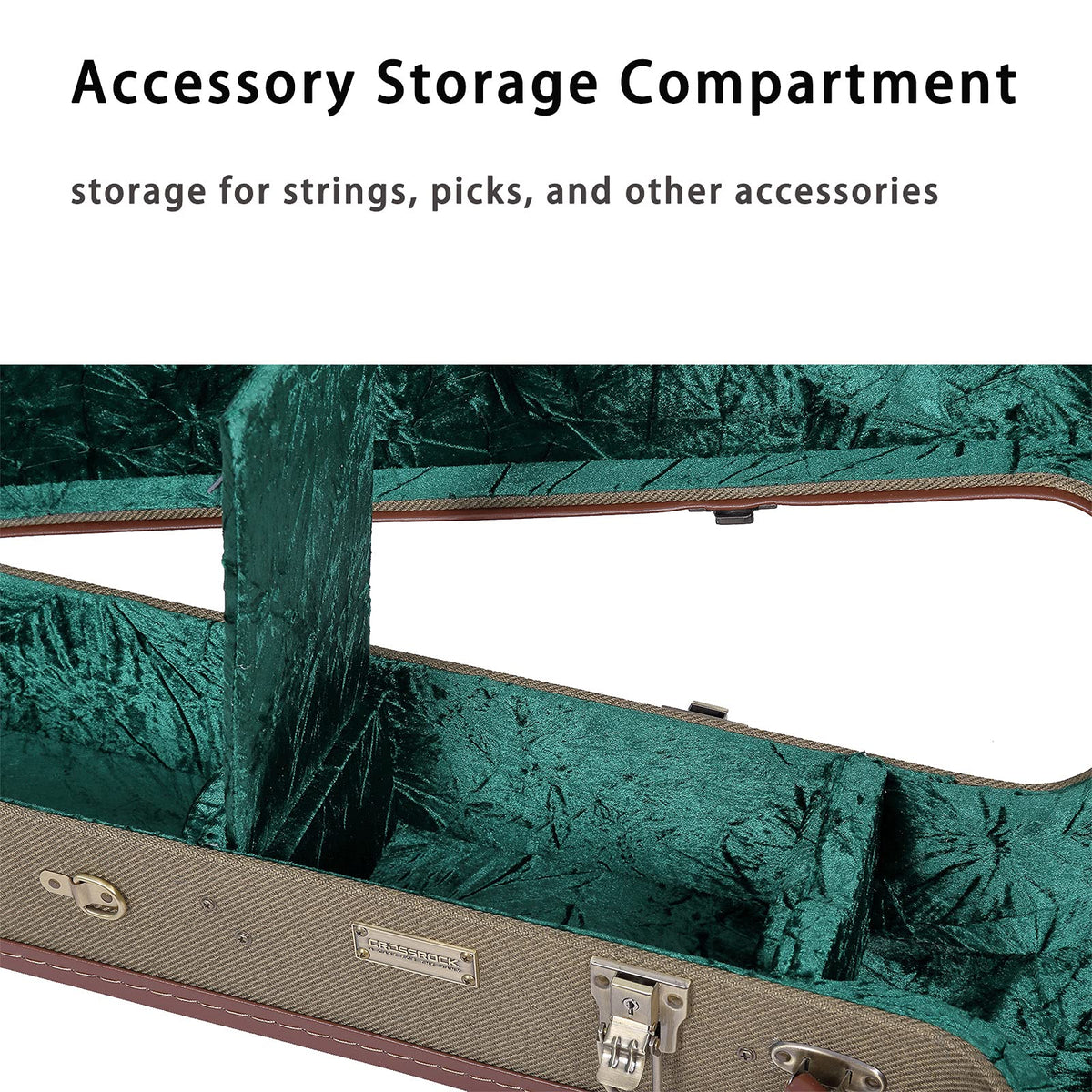 Vintage Green Semi-Hollow Electric Guitar Case W394