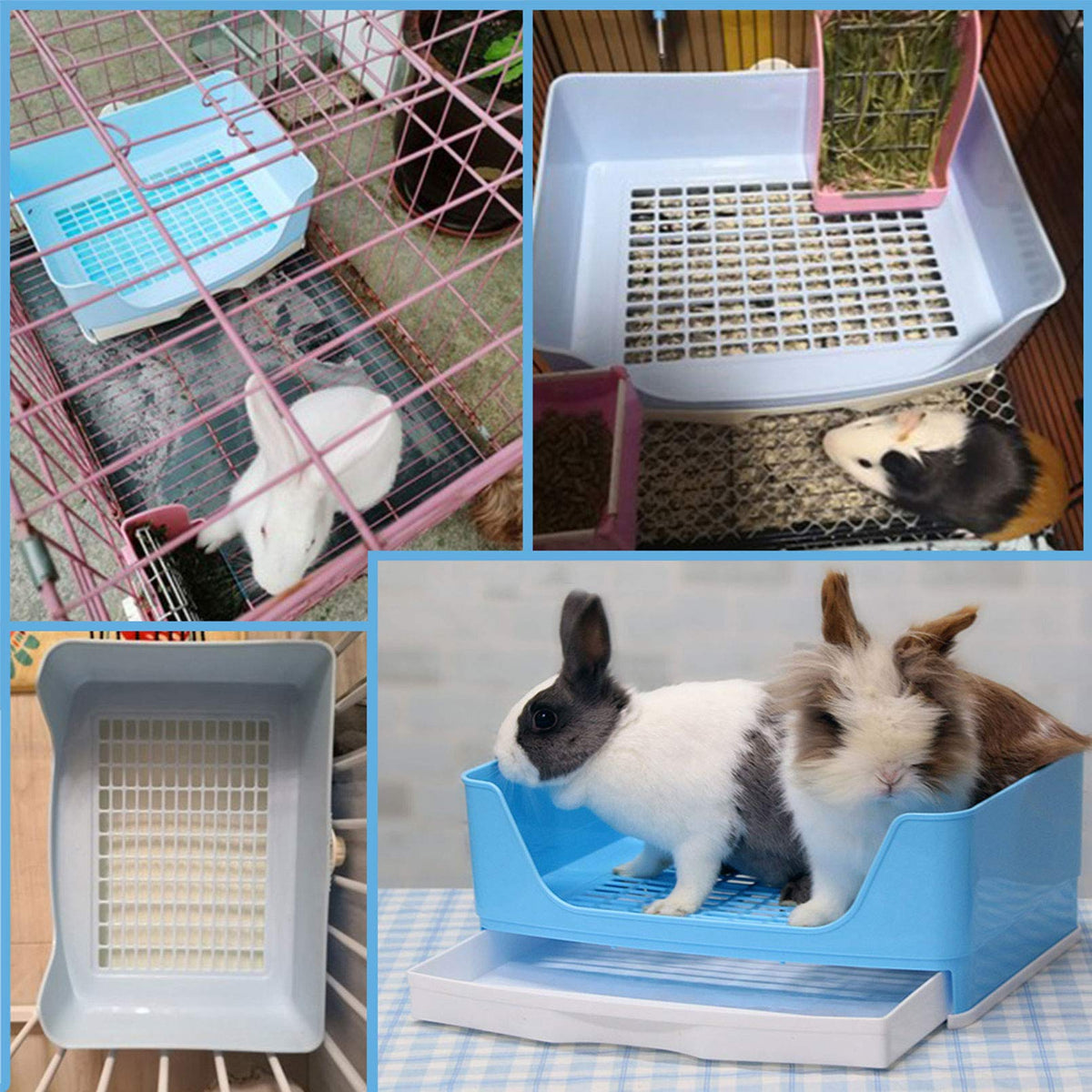 Plastic Rabbit Litter Box with Drawer Y2648