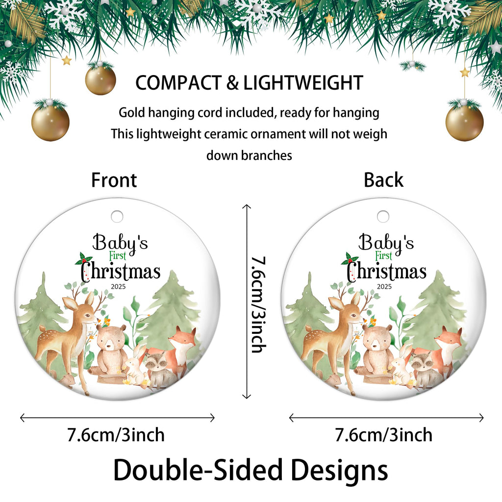 Baby's First Christmas Ornament 2025 Ceramic Decoration F3467