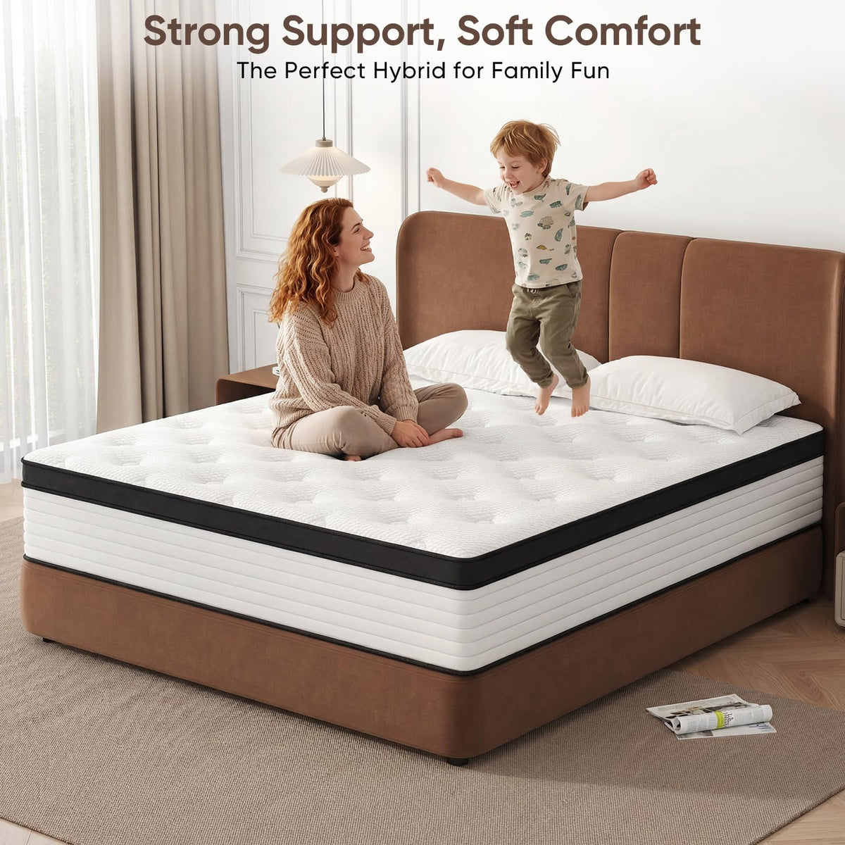 12 Inch Medium Firm Hybrid Memory Foam Mattress L658