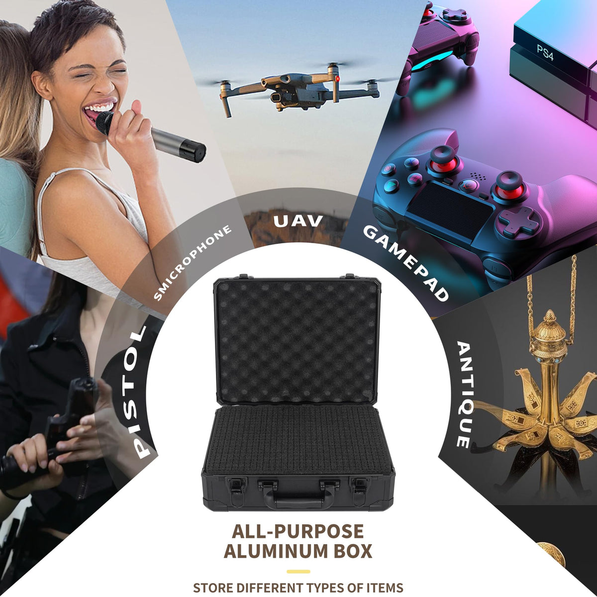 12 Inch Hard Shell Carrying Case with Pre-Diced Foam Y5296