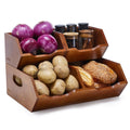 Wood 2-tier Stackable Pantry Organizer W52530