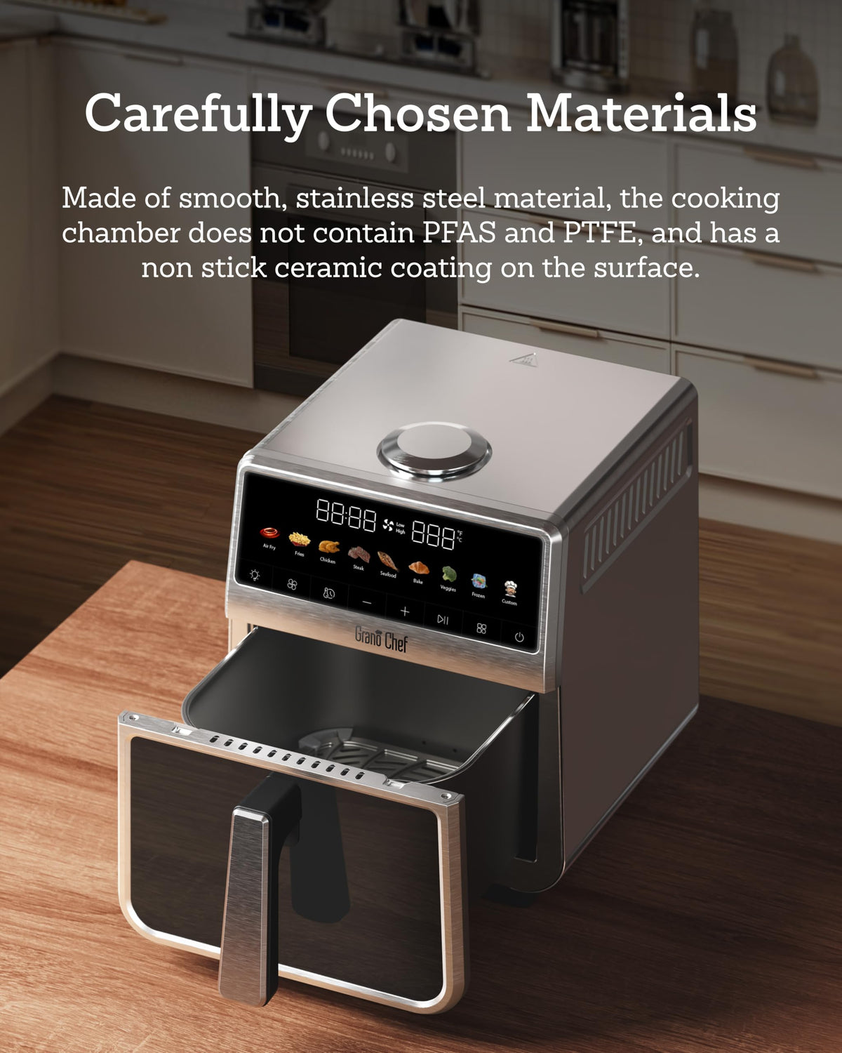 6Qt Stainless Steel Air Fryer A142