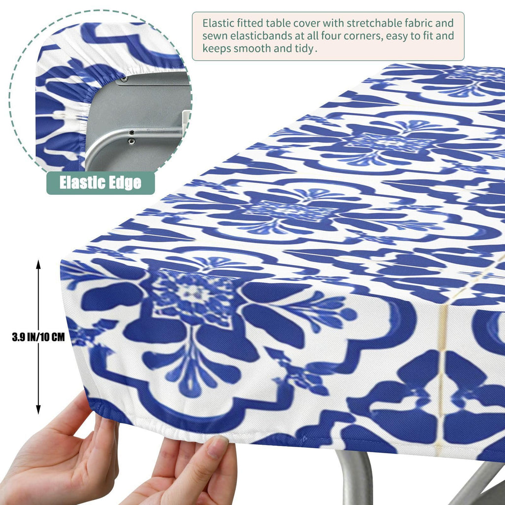 6 Ft Rectangle Water Resistant Tablecloth P2199