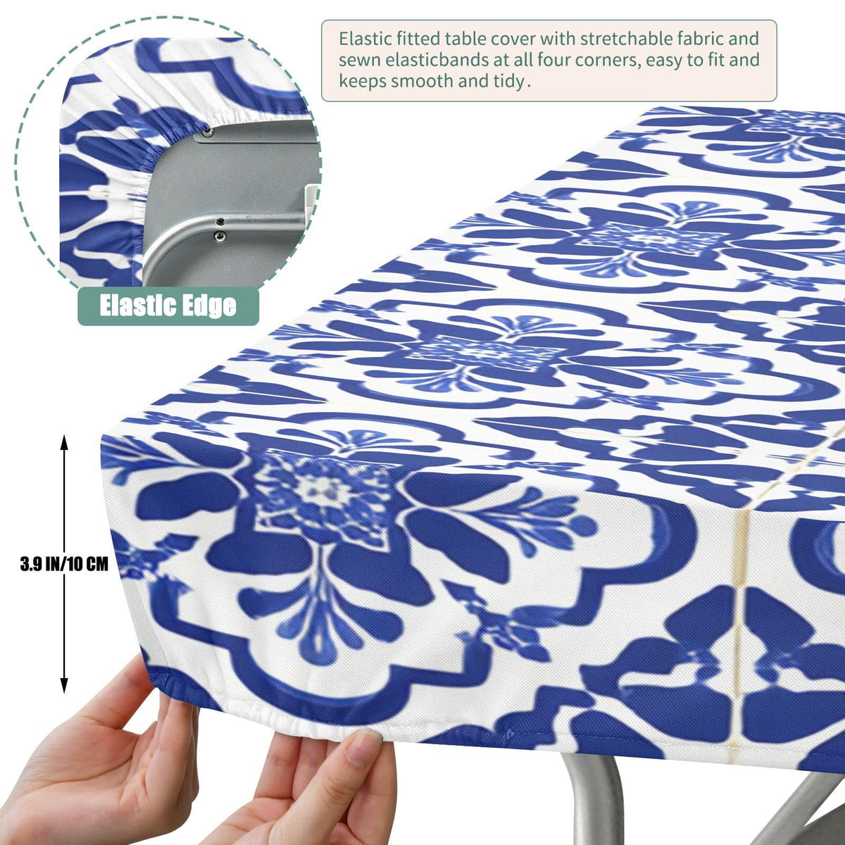 6 Ft Rectangle Water Resistant Tablecloth P2199