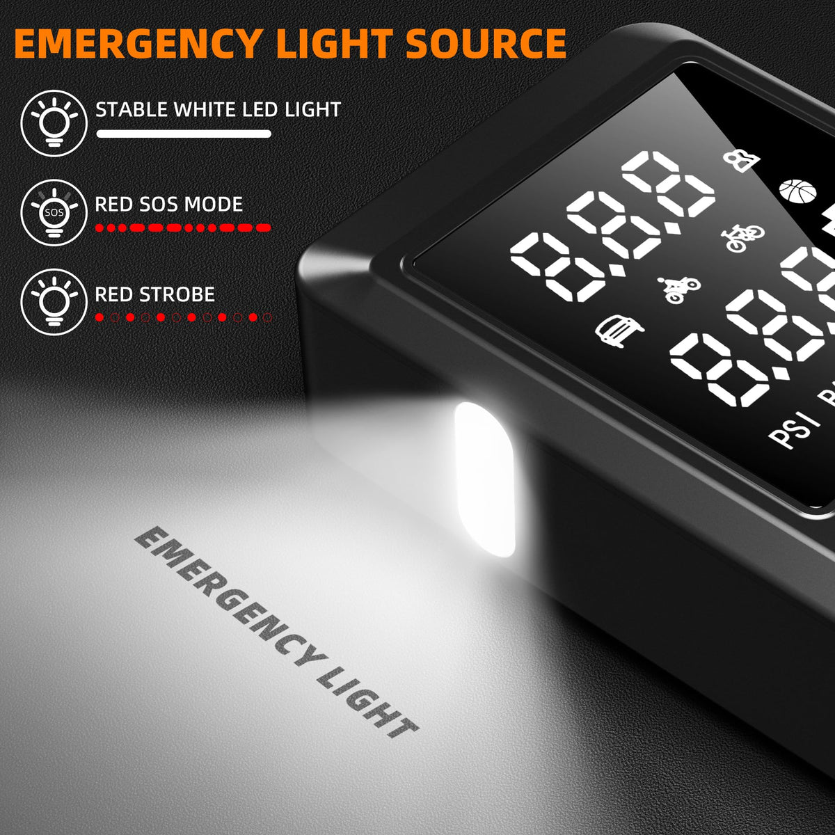 Car Battery Jump Starter with Air Compressor 4000A 150PSI 20000mAh F2924