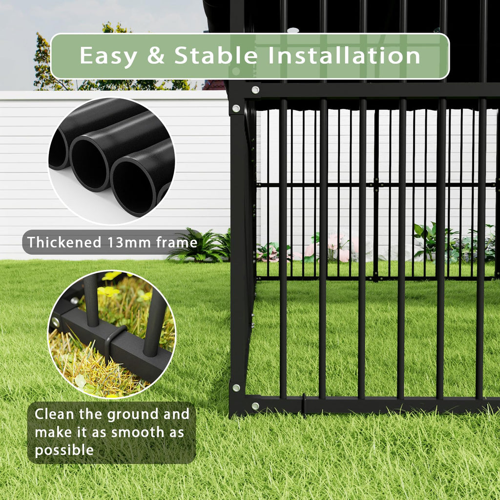 10x20x6.5 FT Heavy-Duty Metal Outdoor Dog Kennel D707