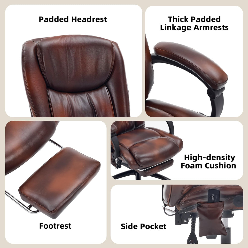Massage Office Chair with Heat and Foot Rest E8639