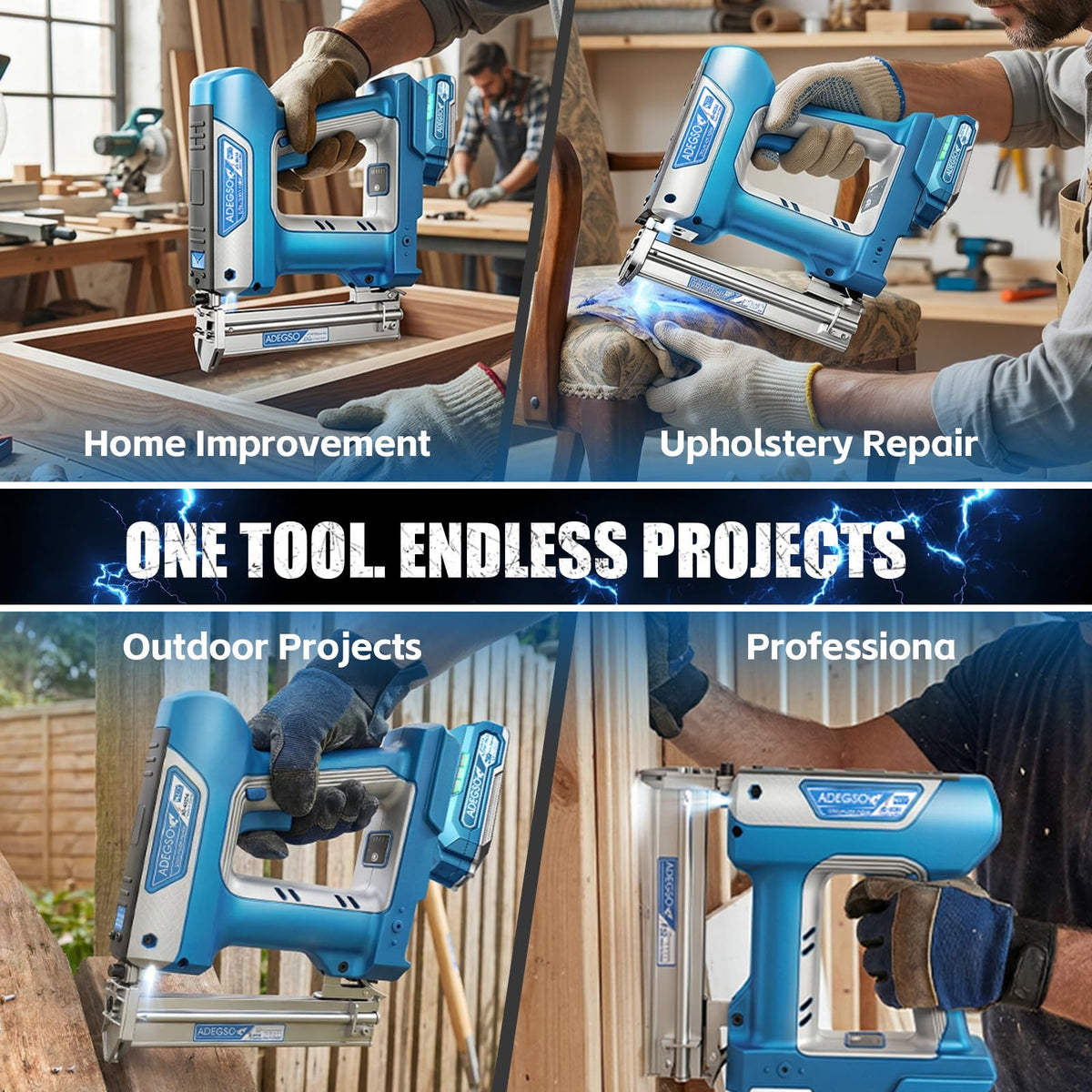 18 Gauge 2-in-1 Cordless Brad Nailer Stapler T821017