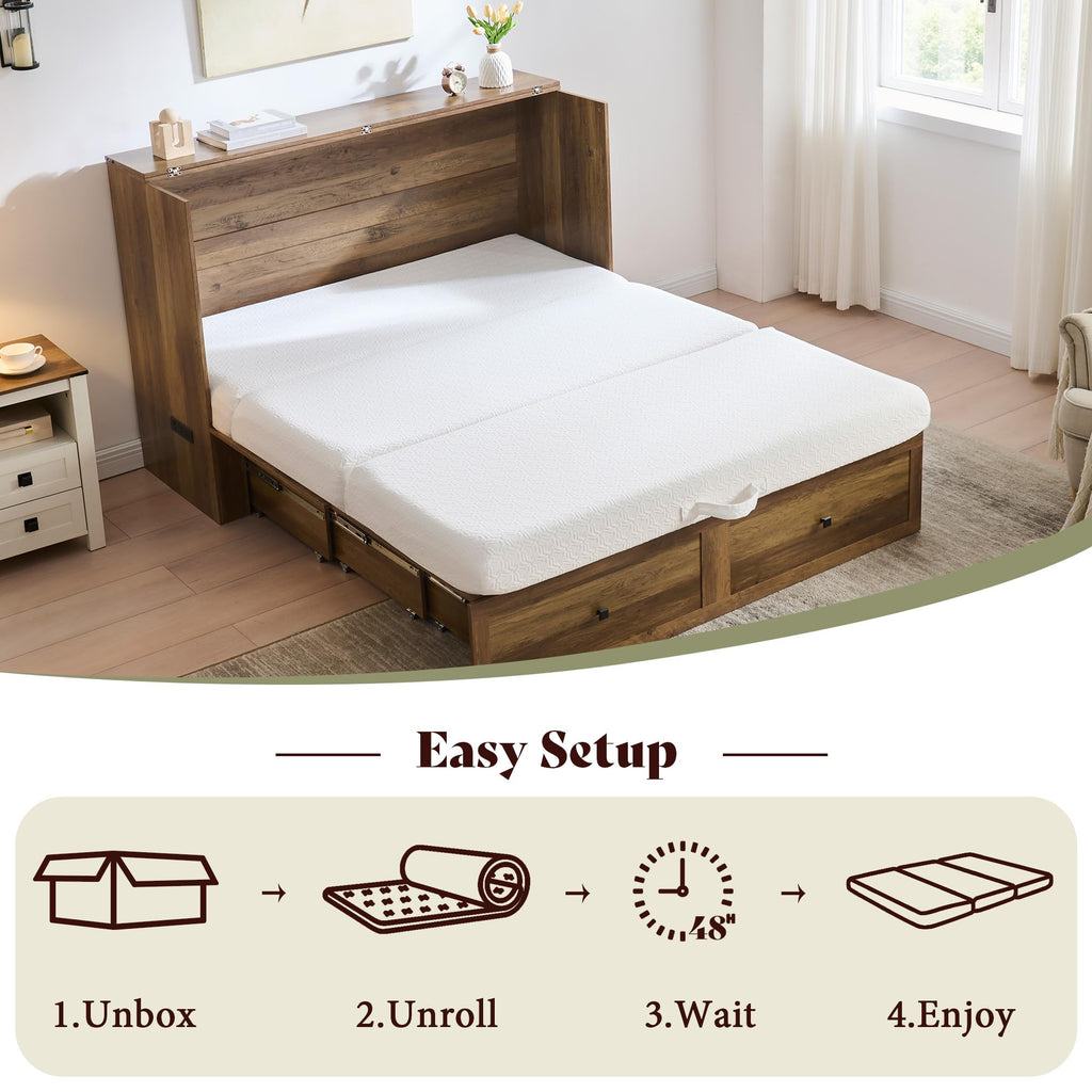 6" Full Tri-Fold Memory Foam Mattress N88644