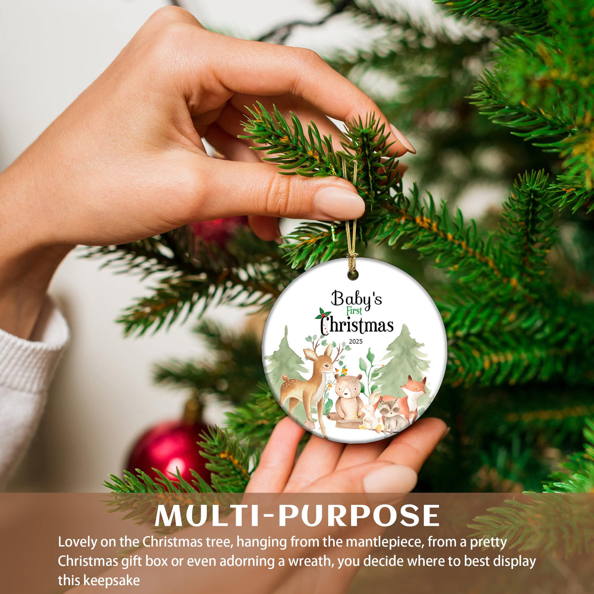 Baby's First Christmas Ornament 2025 Ceramic Decoration F3467