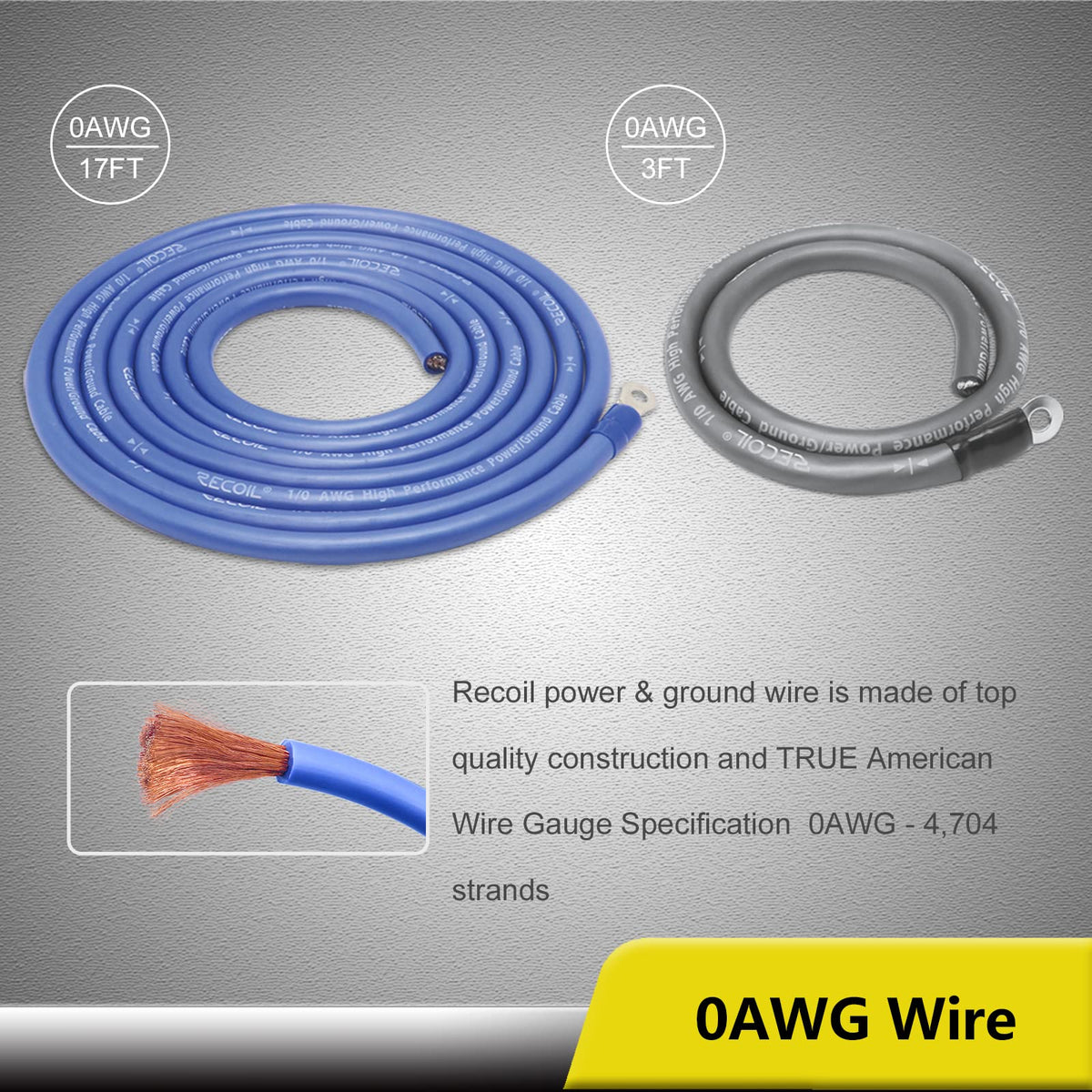 0 Gauge Car Audio Amplifier Wiring Installation Kit V570436