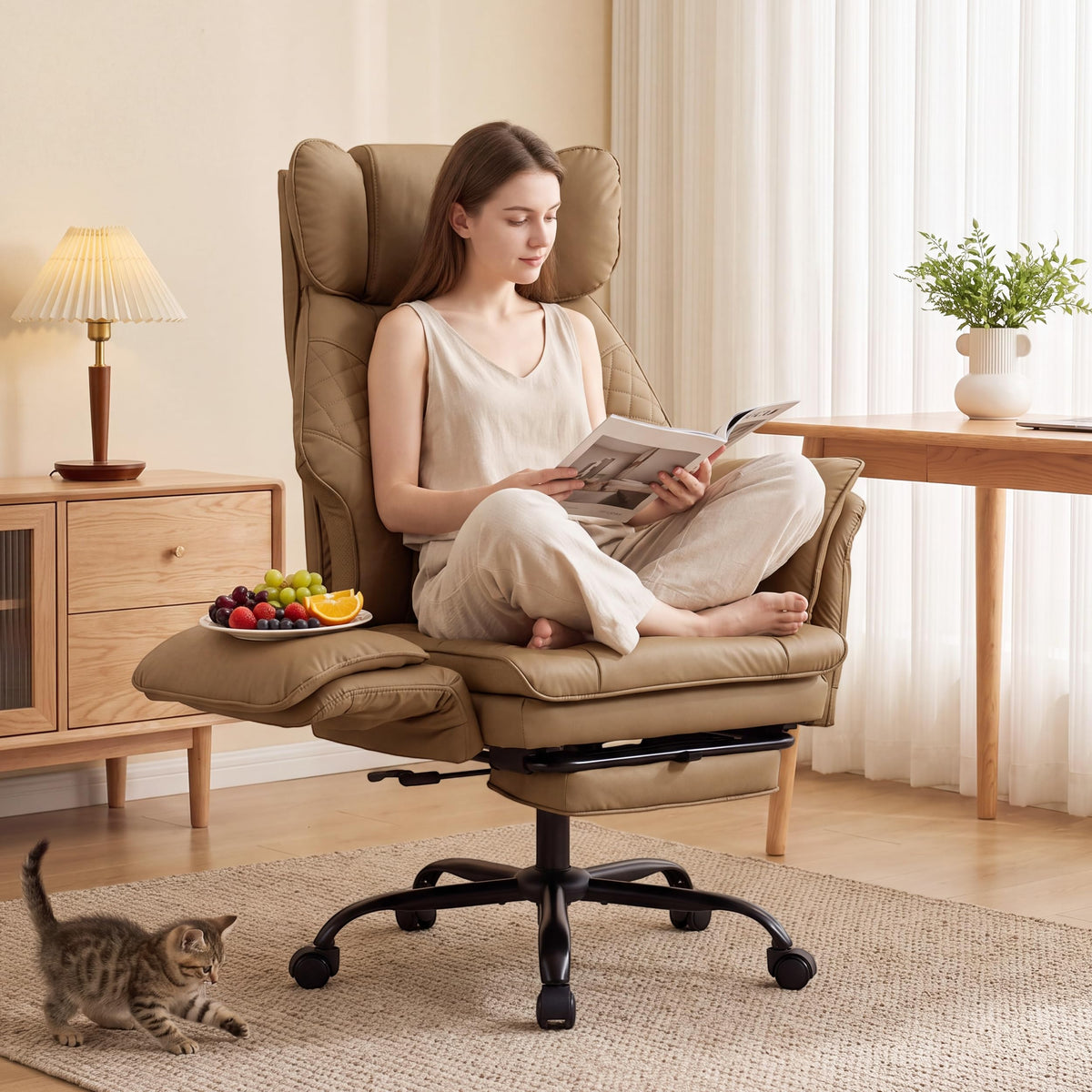 Criss Cross Chair with Flip Armrests L56119