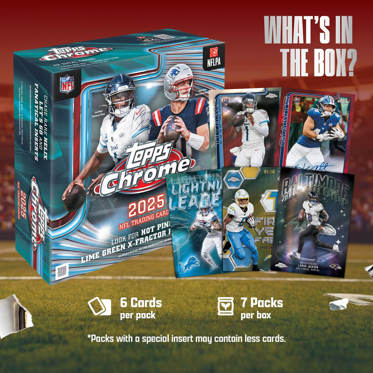 2025 Topps Chrome NFL Football Mega Box L31064